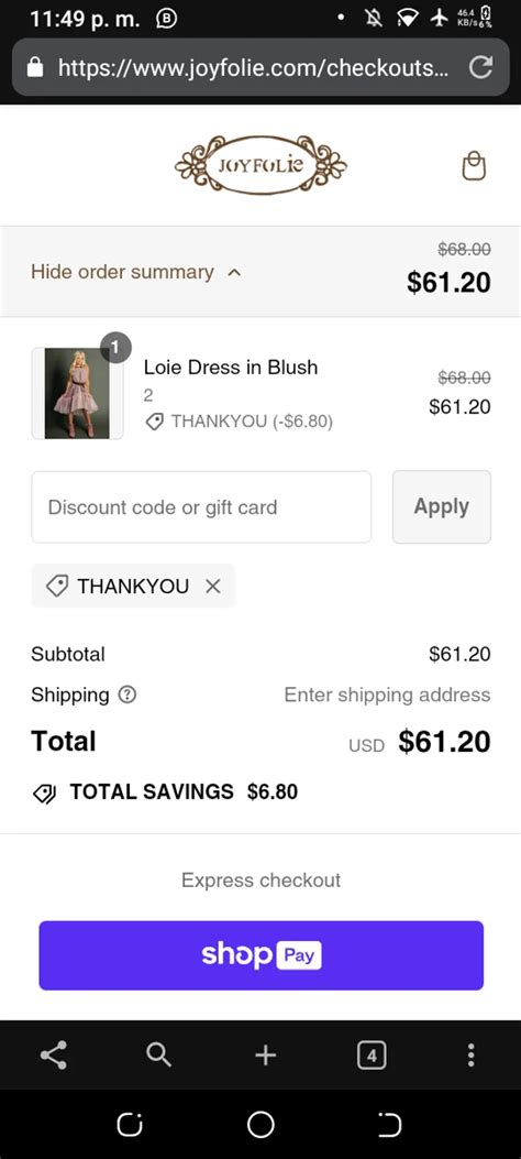 joyfolie discount code